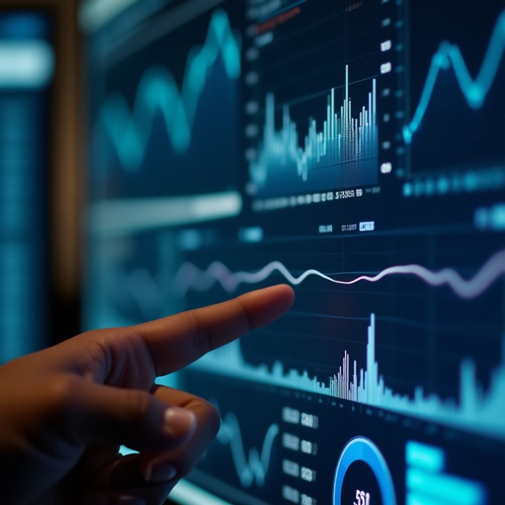Análisis de datos en una pantalla